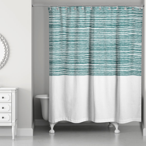 Rosecliff Heights Beiler Striped Shower Curtain Wayfair